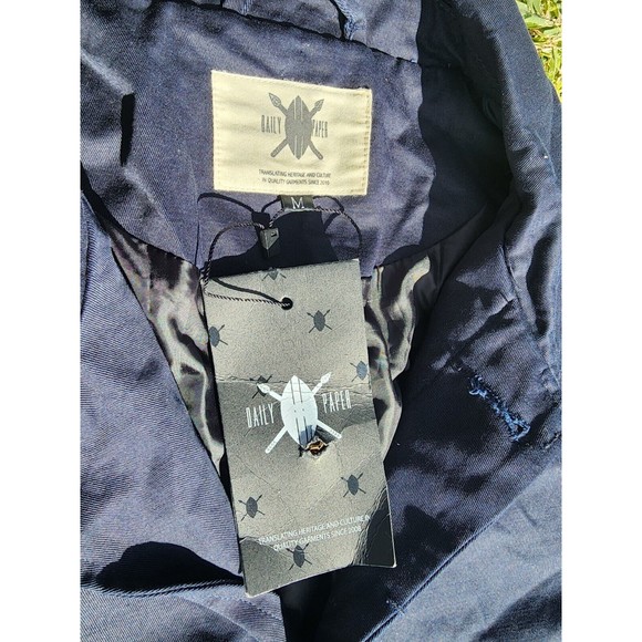 Daily Paper Blue Button Coat w/pockets Size Medium - Picture 3 of 10